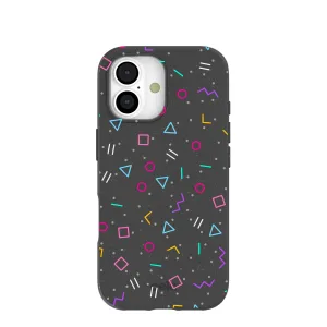 Black Neon Nostalgia iPhone 17 Case Hybrid Texture