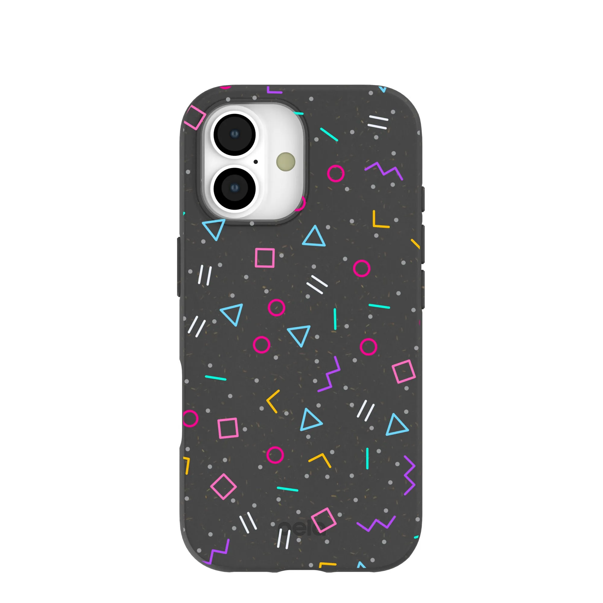 Black Neon Nostalgia iPhone 17 Case Hybrid Texture