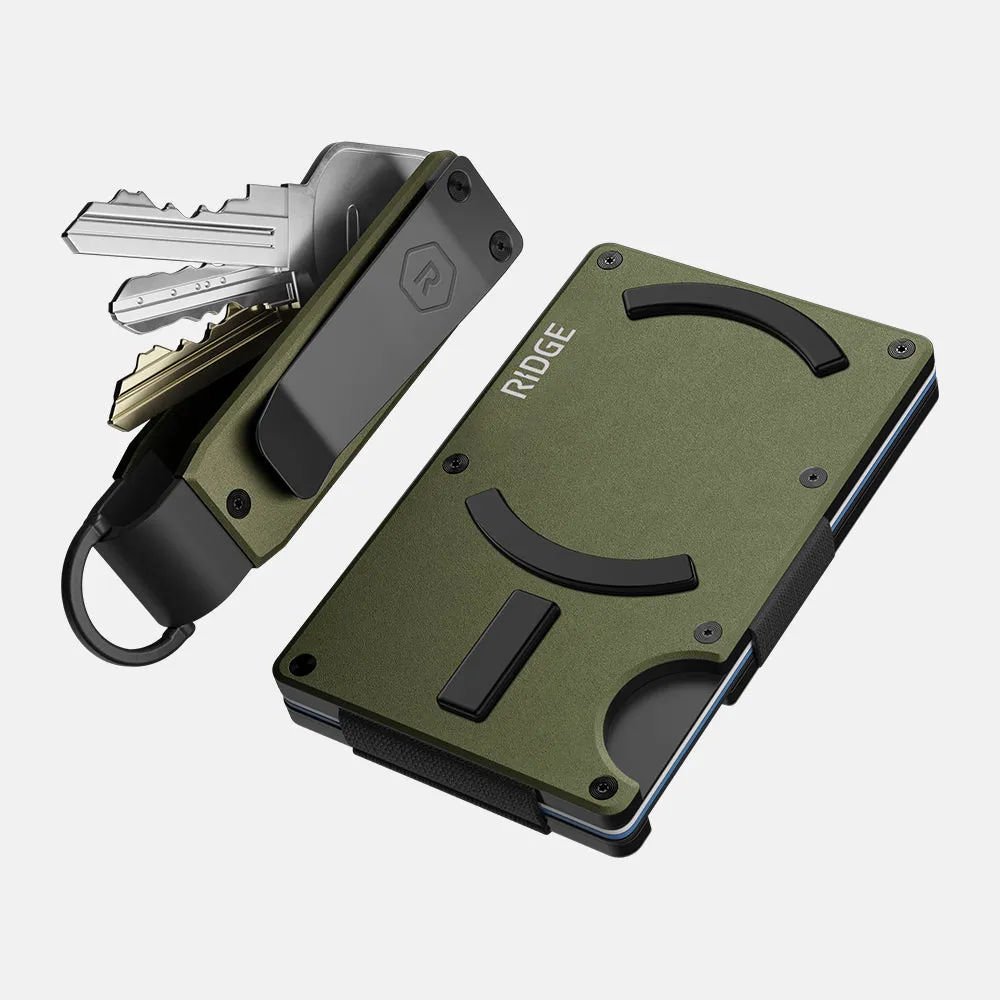 Soft Leather Feel Durable Snap Holder Daily Driver Kit for MagSafe - Matte Olive