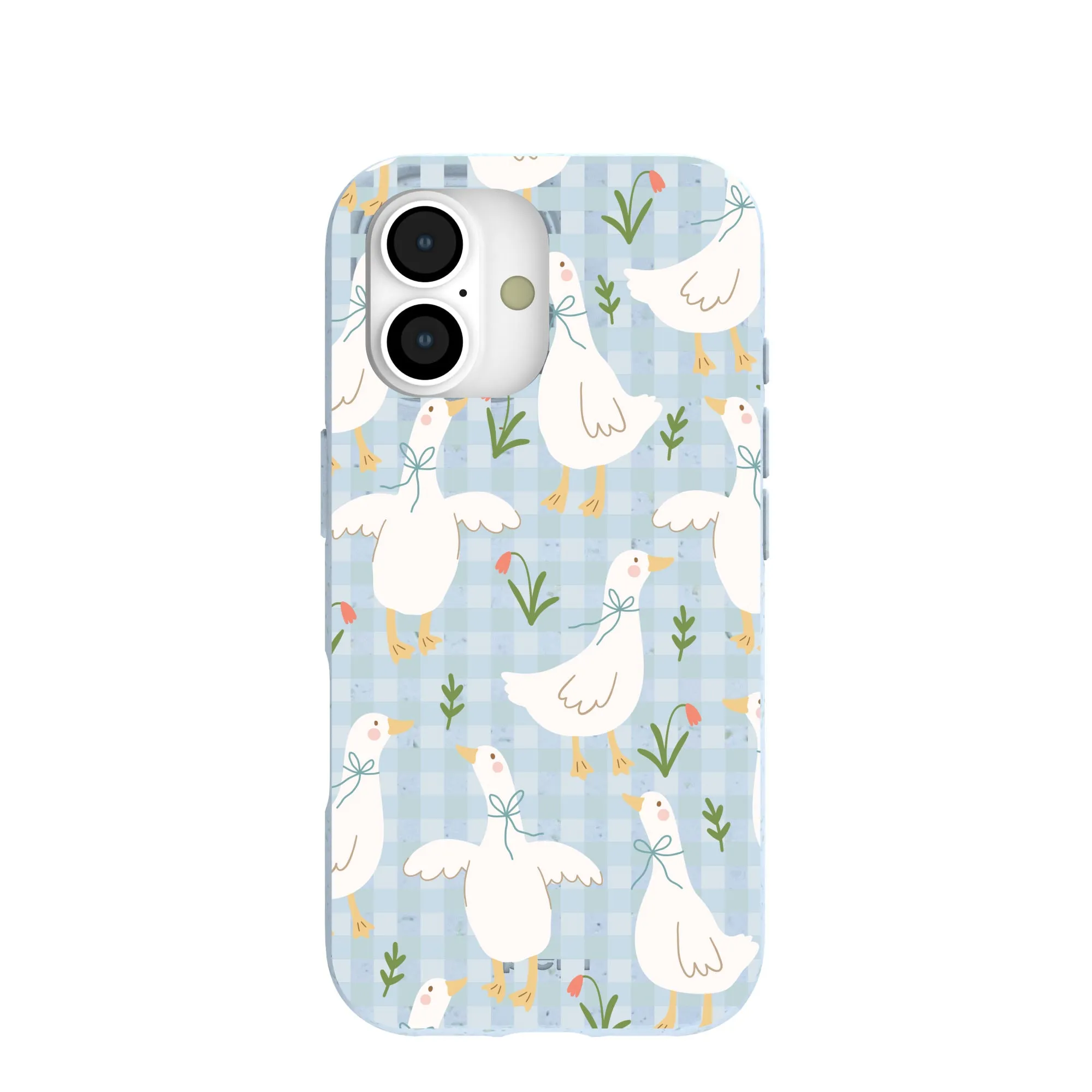 Powder Blue Blooming Quackers iPhone 17 Case Soft Edge
