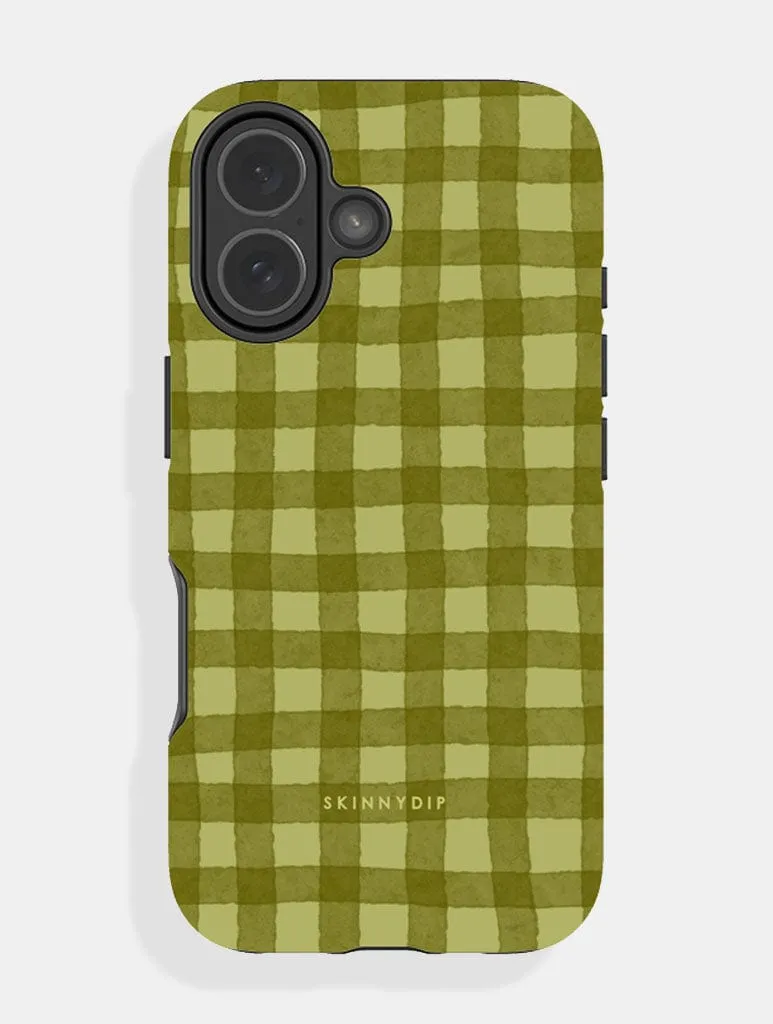 Comfort Shield Dark Green Gingham Ultra Protective iPhone Case