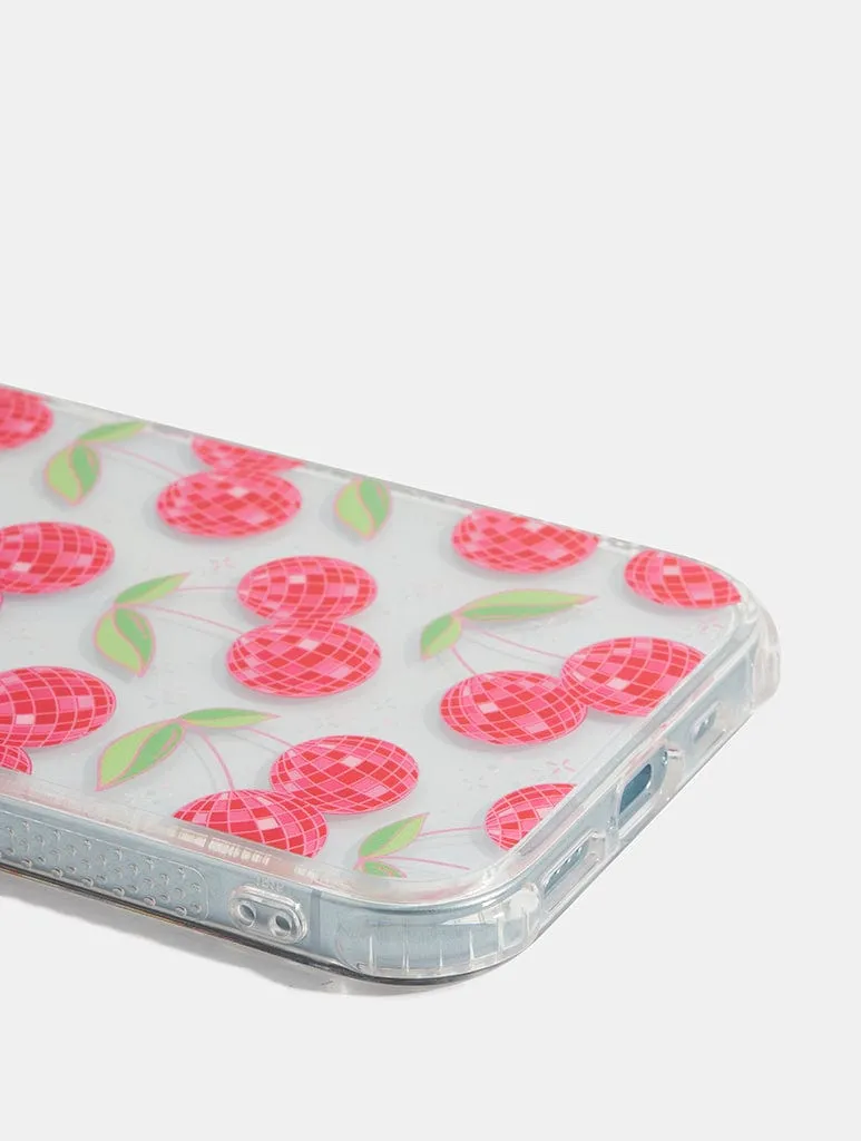 Disco Cherries Shock iPhone Case Flexible Surface Texture