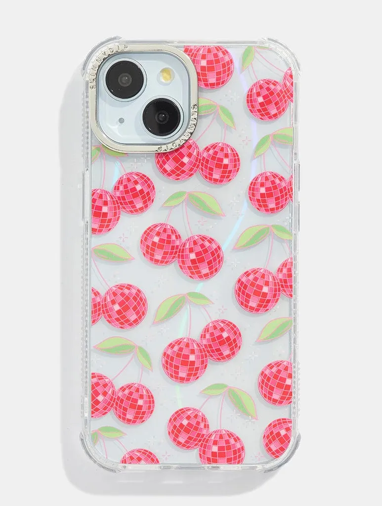 Matte Feel Texture Minimal Feature Disco Cherries Shock iPhone Case