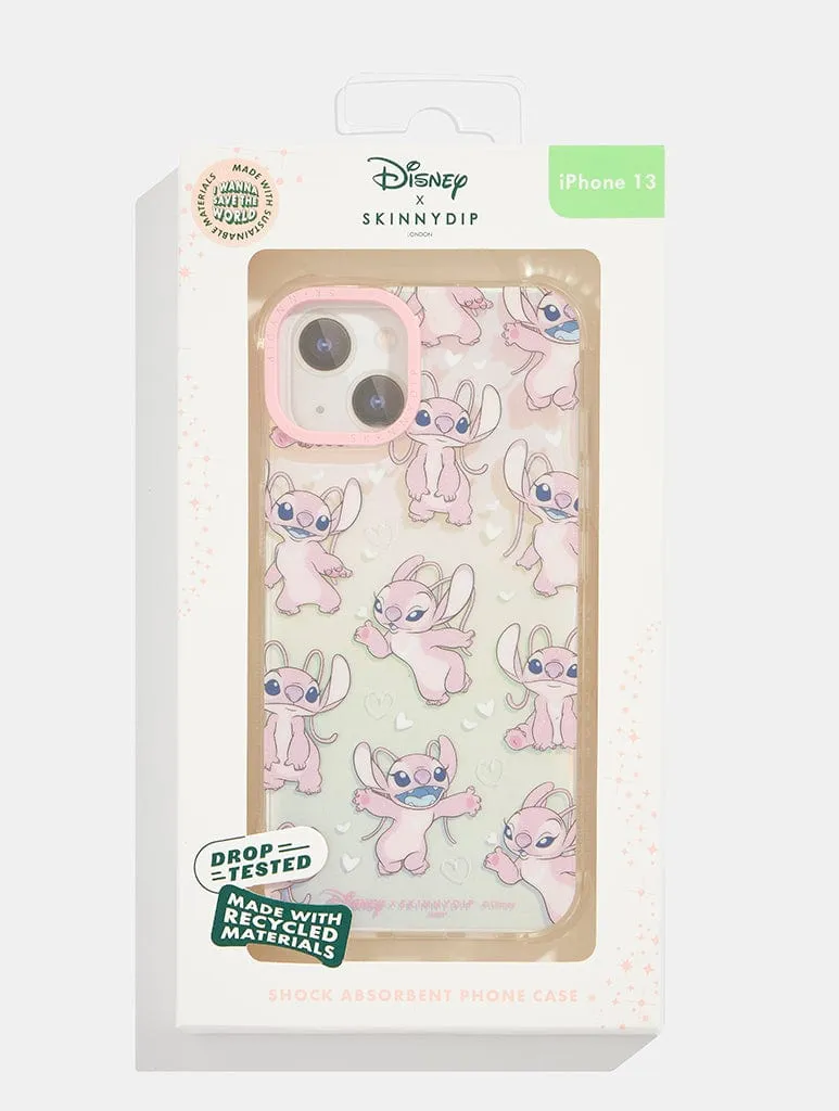 Clean Texture Light Frame Disney Angel iPhone Shock Case