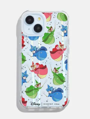 Disney Flora, Fauna, Merrywhether Shock iPhone Case Minimal Pattern Texture Smooth Fit