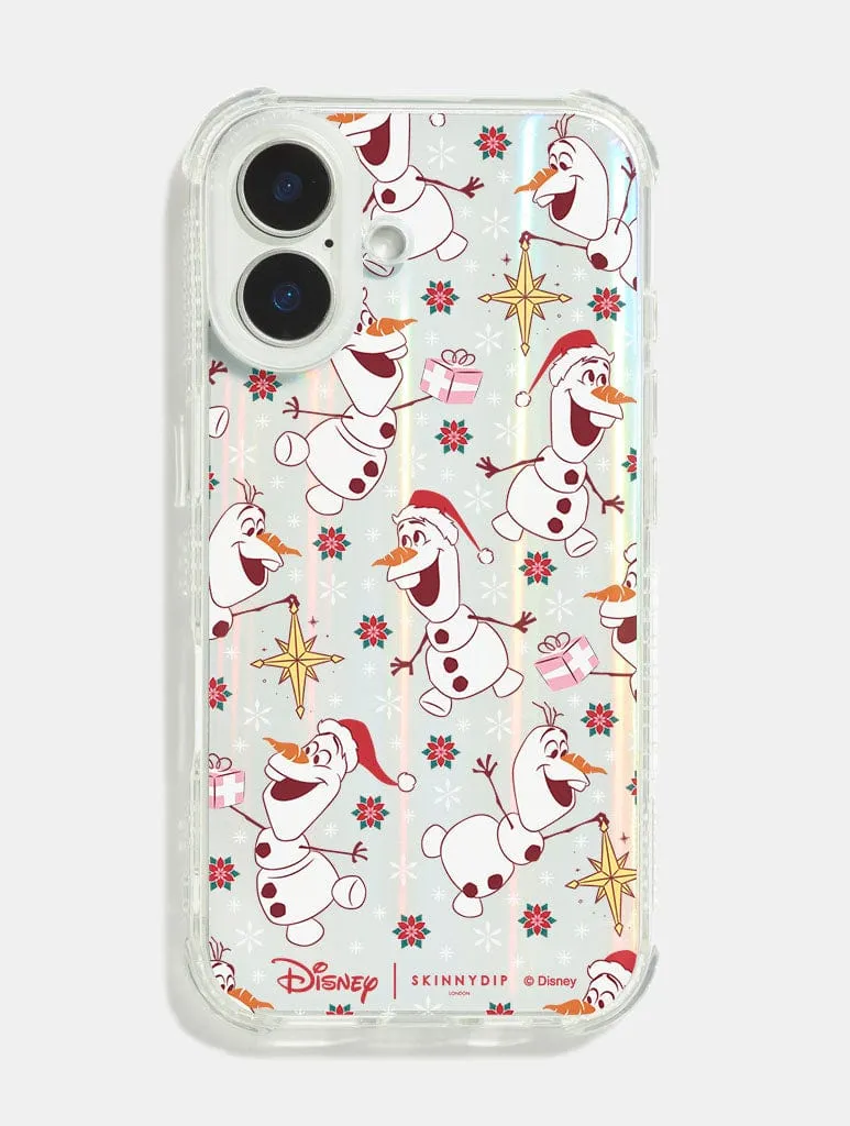 Disney Frozen Olaf Festive Pattern Shock iPhone Case Smooth Pattern Design Elegant Build
