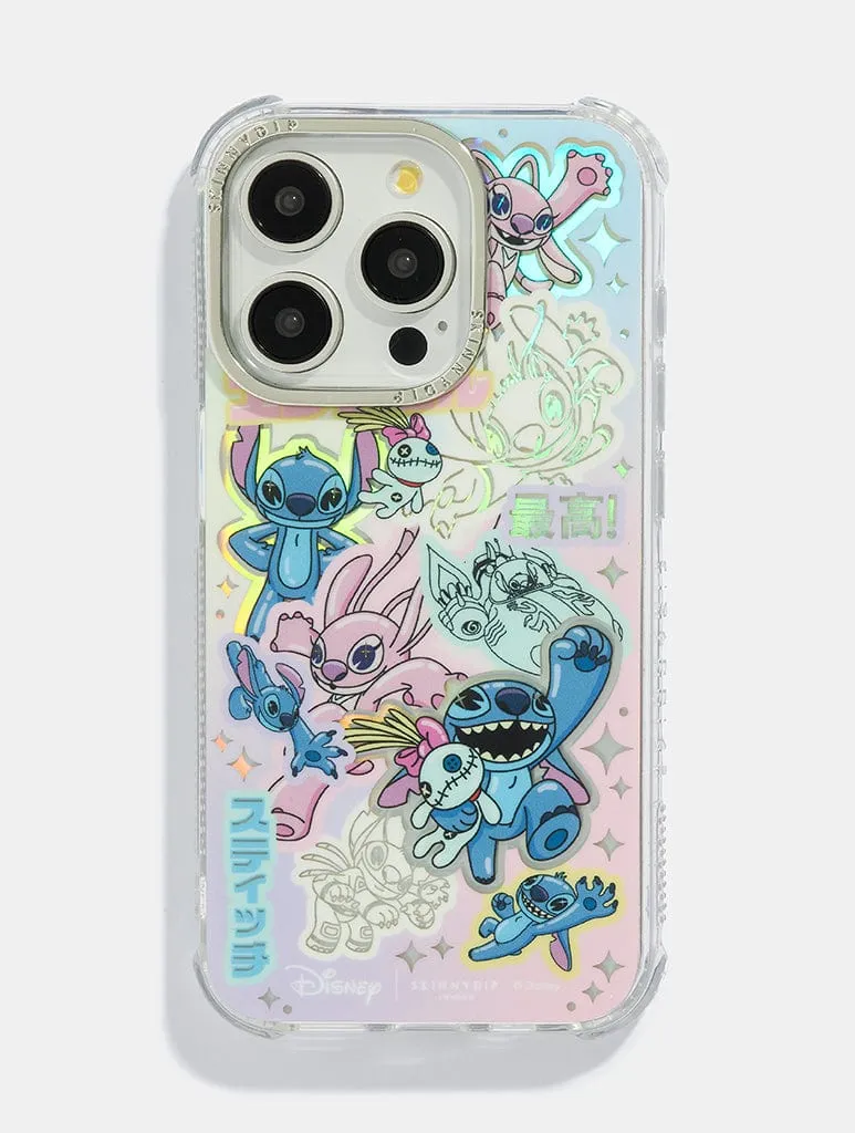 Sleek Finish simple design Disney Kawaii Stitch Shock iPhone Case
