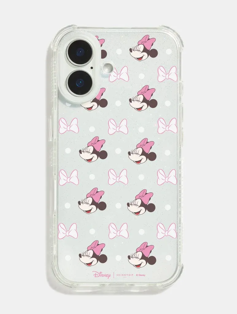 Disney Minnie Mouse Polka Dots And Bows Shock iPhone Case Sporty Design