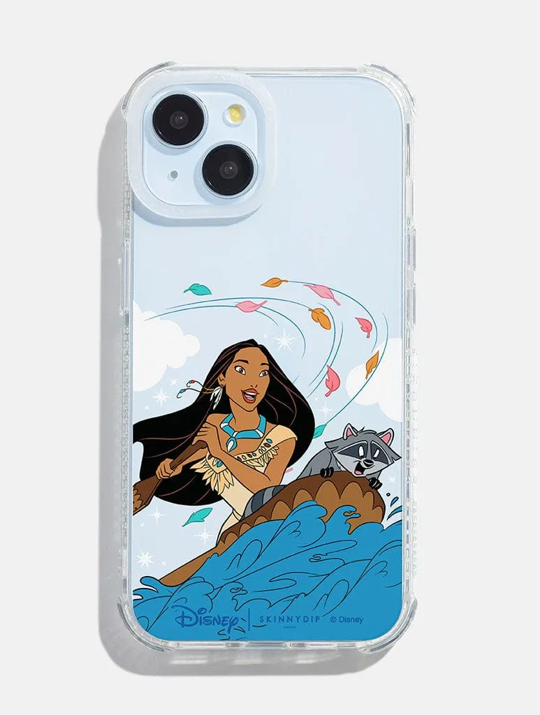 Clear Design Gloss Layer Finish Disney Pocahontas Colours Of The Wind Shock iPhone Case