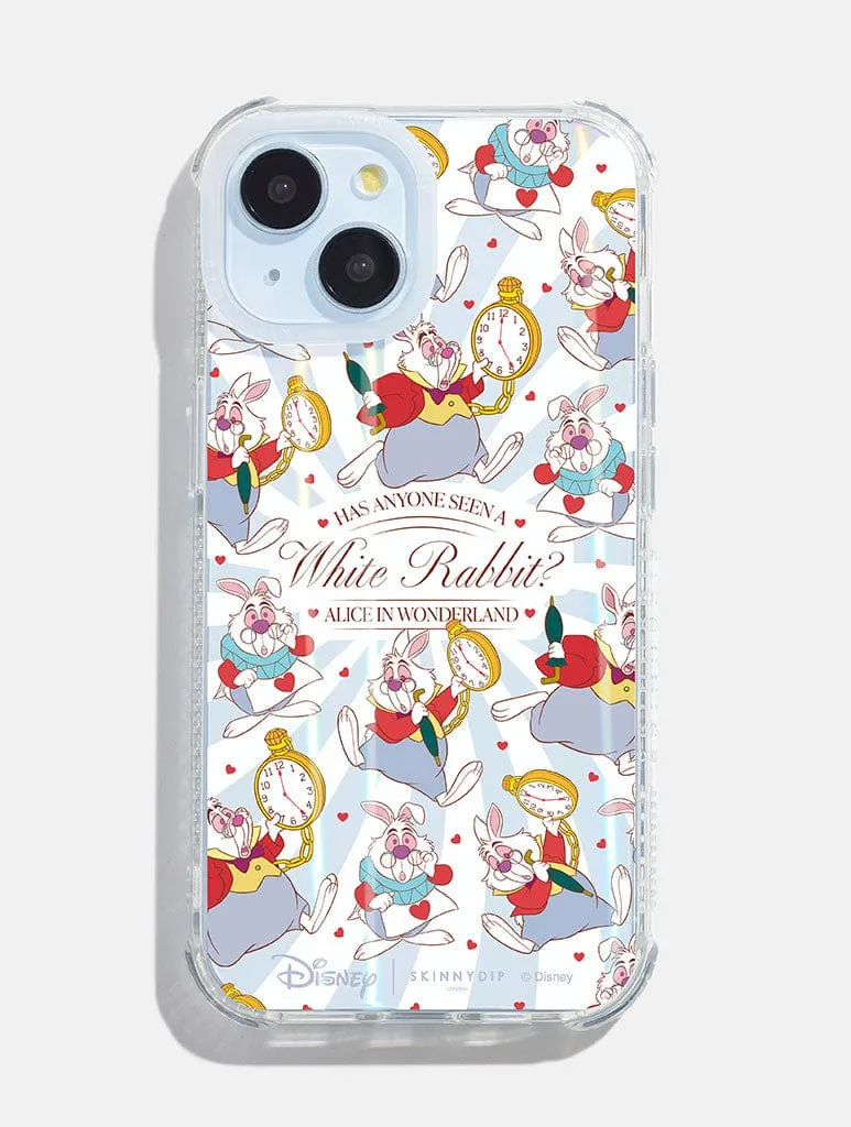 Matte Detail Compact Shape Disney White Rabbit Shock iPhone Case