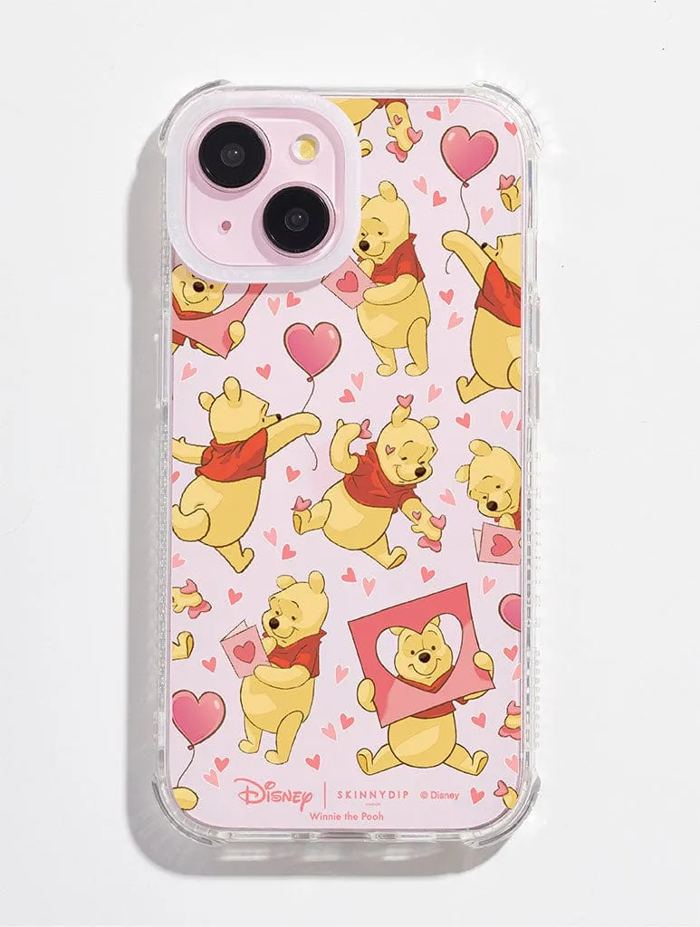 Anti glare Disney Winnie the Pooh in Love Shock iPhone Case