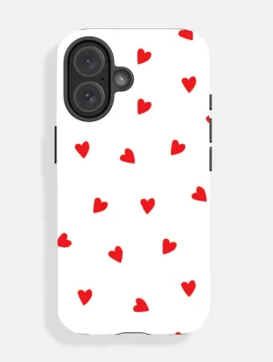 Ditsy Heart Ultra Protective iPhone Case Grip Enhanced Gloss Touch