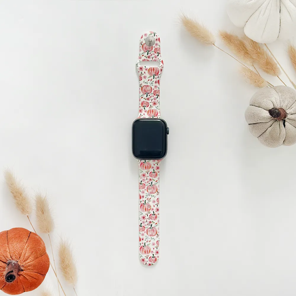 Ditsy Pumpkins Apple Watch Strap Elegant Touch