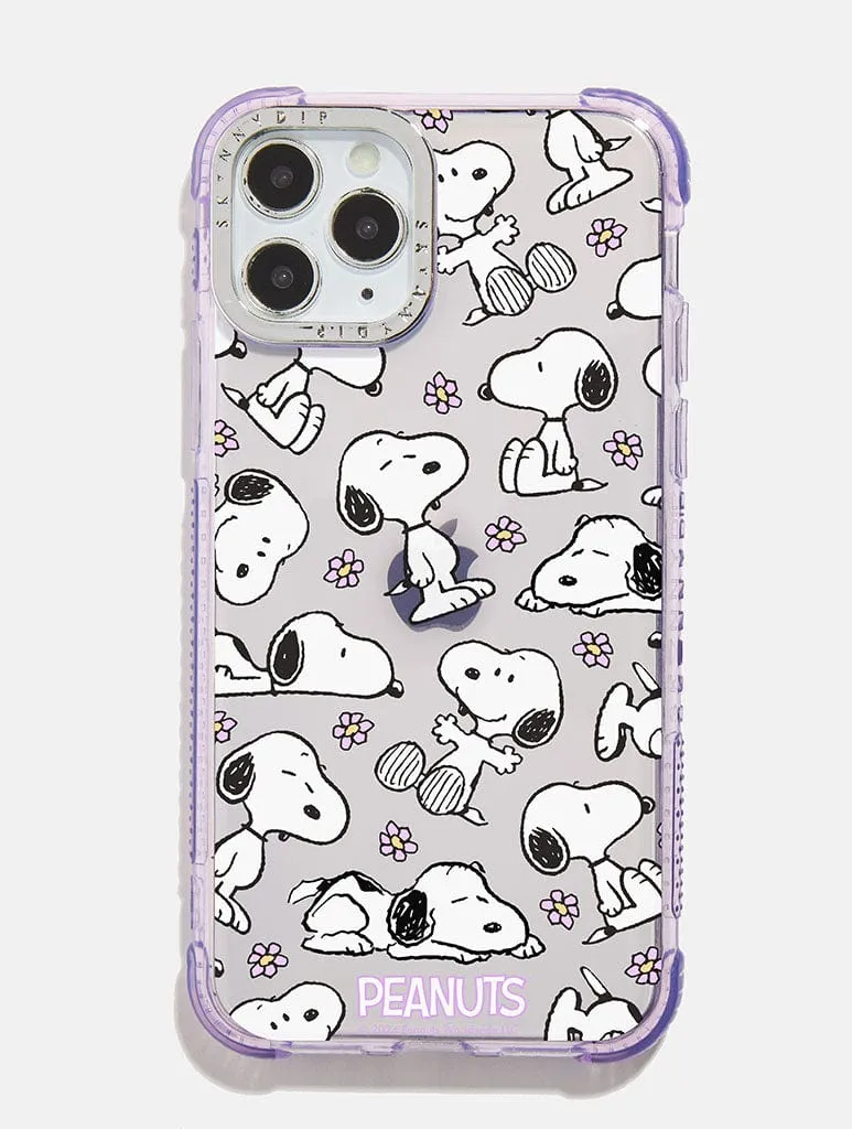 Durable Grip Peanuts x Skinnydip Snoopy Lilac Shock iPhone Case
