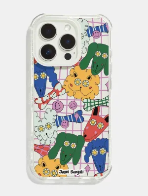 Sleek Finish Juani Bengali x Skinnydip Dogs Case Shock iPhone Case
