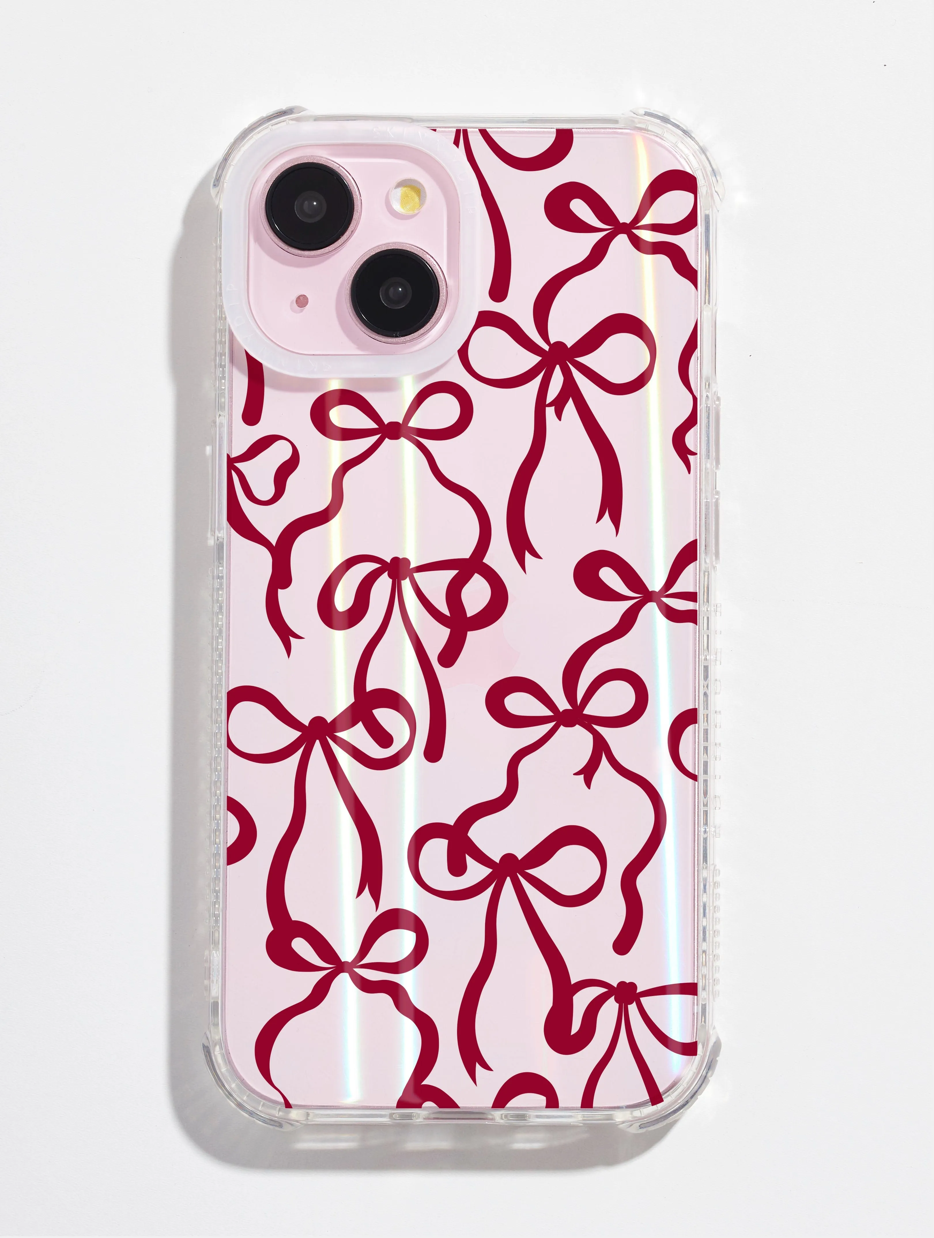 Handheld device Classic Grip Burgundy Bows Shock iPhone Case