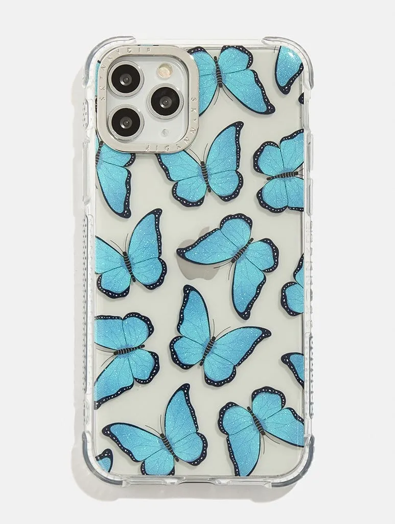 Blue Butterfly Shock iPhone Case Shock Surface Ultra Thin
