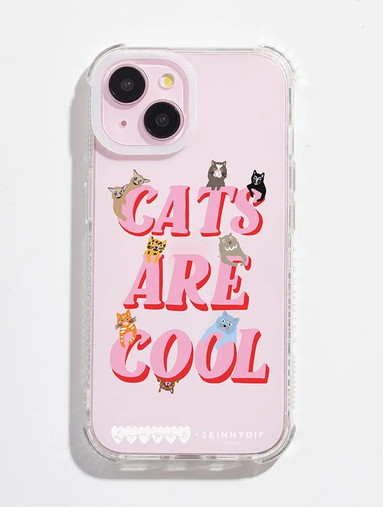 Limpet x Skinnydip Cats Are Cool Shock iPhone Case Vivid Pattern Design Comfort Accessory