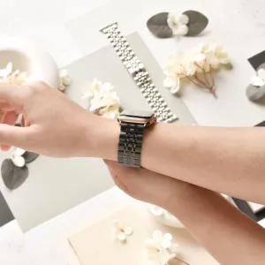 Stainless Steel Apple Watch Strap - Black classic accessory Sweat Resistant