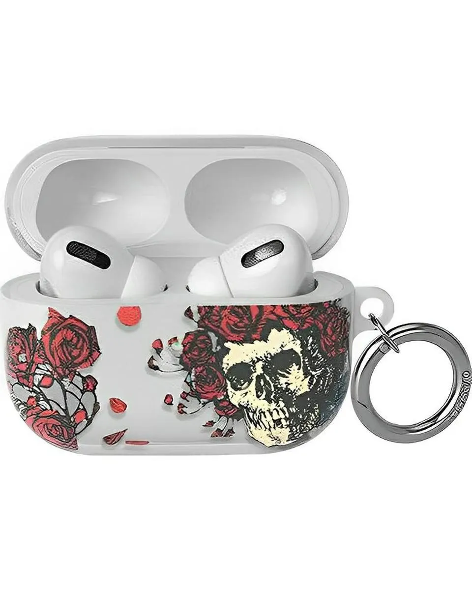 Durable Outdoor Pouch Stylish Smooth Shell Forever Grateful | Grateful Dead Skeleton Floral AirPods Case