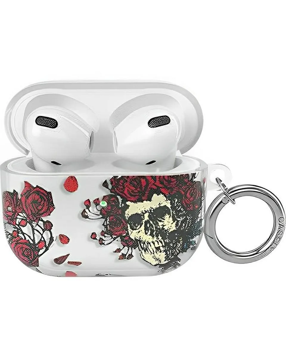 Forever Grateful | Grateful Dead Skeleton Floral AirPods Case compact handbag accessory Universal Smooth Organizer