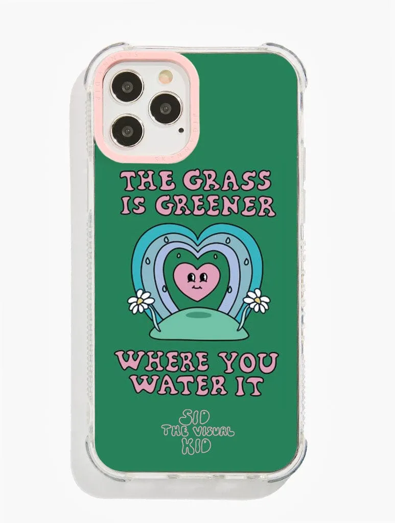 Comfort Texture Finish Minimal Build Texture Sid the Visual Kid x Skinnydip Greener Grass Shock iPhone Case