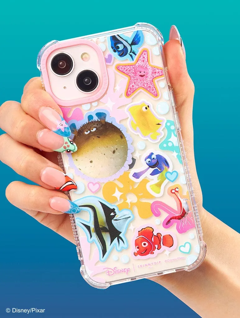 Compact Build Luxury Layer Texture Disney Finding Nemo Rainbow Sticker Shock iPhone Case