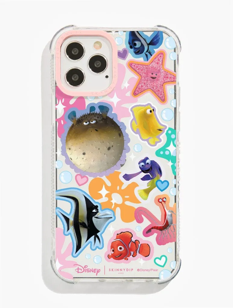 Clear Frame Shock Proof Disney Finding Nemo Rainbow Sticker Shock iPhone Case