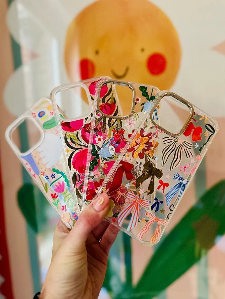 Durable Texture Layer Compact Look Kate Fox x Skinnydip Floral Stripe Shock iPhone Case