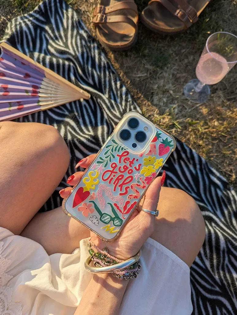 Refined Pattern Flexible frame Cloudy Afternoon Studio x Skinnydip Let's Go Girls Shock iPhone Case
