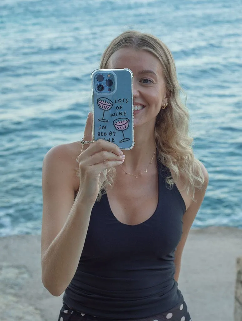 Glossy surface Lauren Emmett x Skinnydip Lots Of Wine Shock iPhone Case