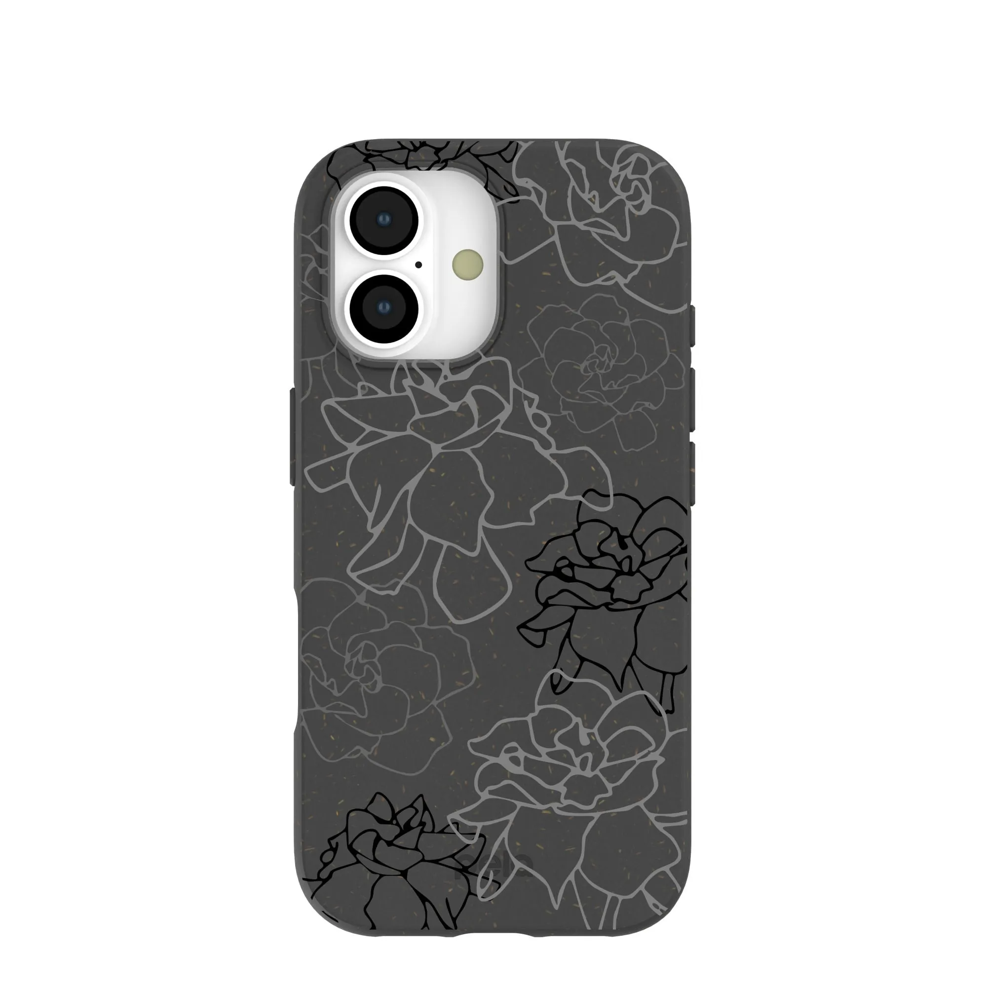 Hybrid Finish Texture Black Gardenia Lines iPhone 17 Case