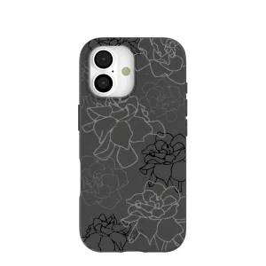 Hybrid Finish Texture Black Gardenia Lines iPhone 17 Case