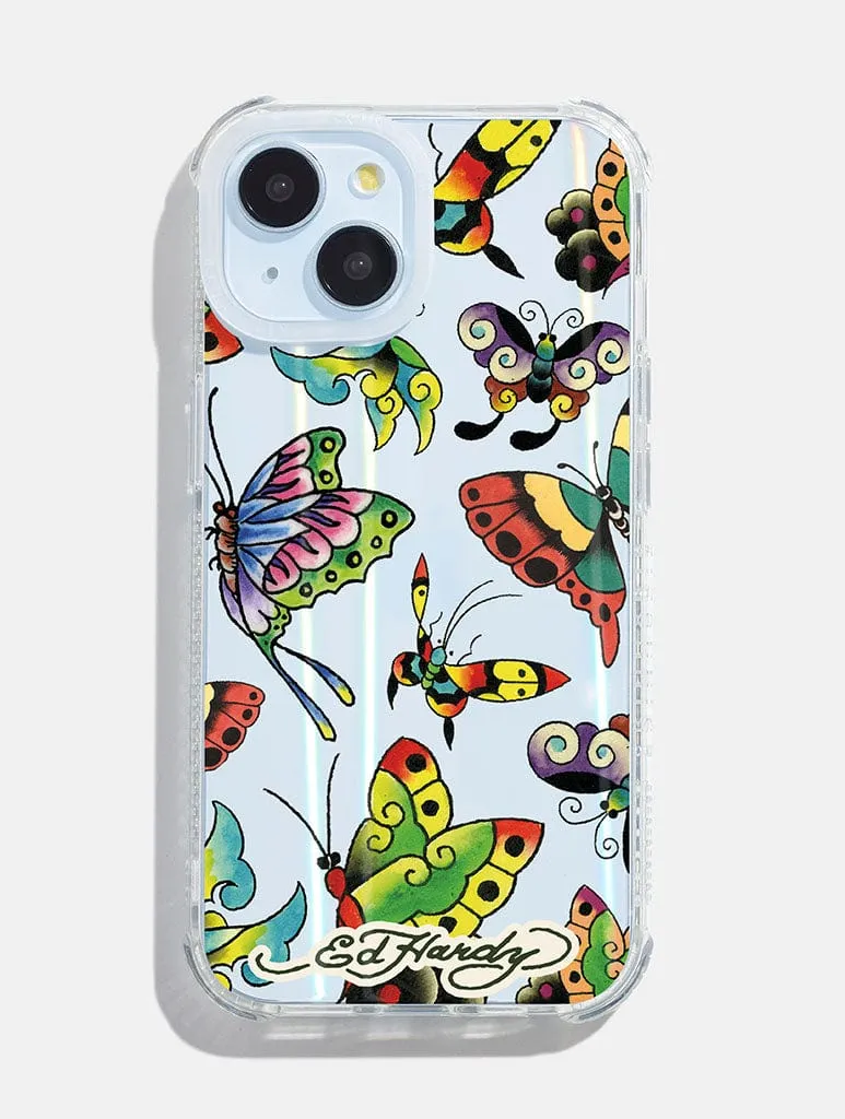 Everyday Use Ed Hardy x Skinnydip Tattoo Butterfly Shock iPhone Case