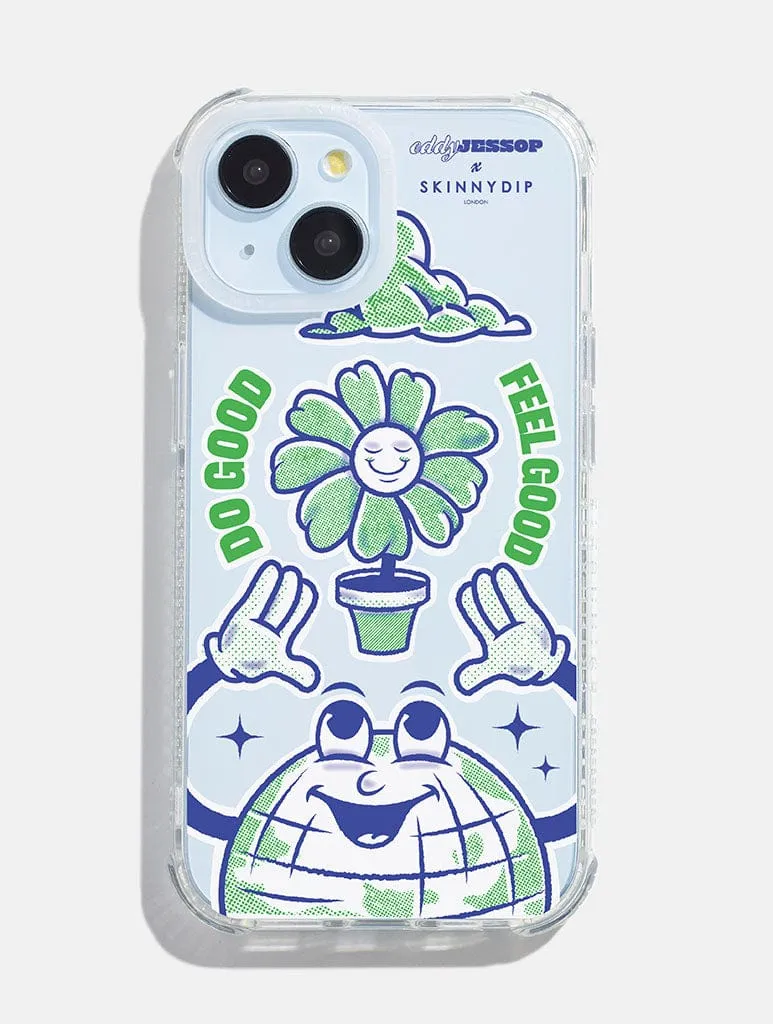 Eddy Jessop x Skinnydip Do Good Feel Good Shock iPhone Case Matte Coating Finish Elegant Layer Texture
