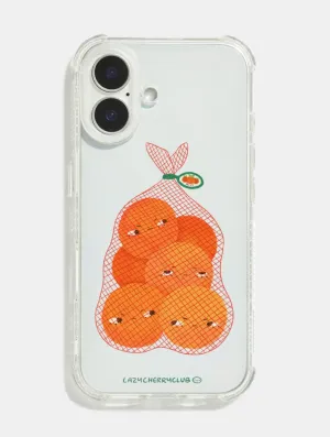 Lazy Cherry Club x Skinnydip Grumpy Oranges Shock iPhone Case Modern Finish Stylish frame