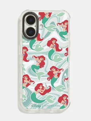 Smooth Feel Surface Durable Pattern Texture Disney Ariel Repeat Shock iPhone Case
