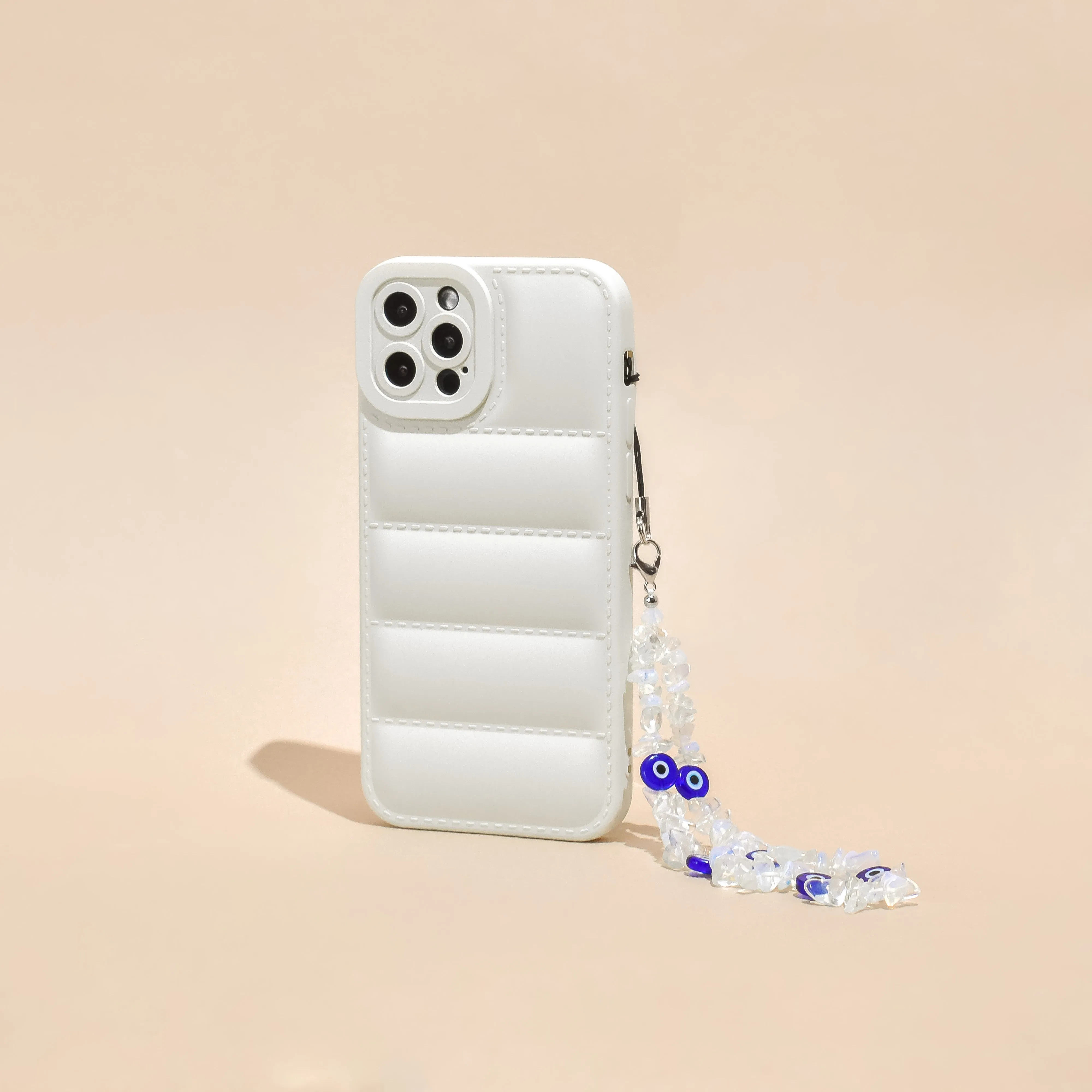 Beaded Phone Strap - Crystal Evil Eye Beach Strap
