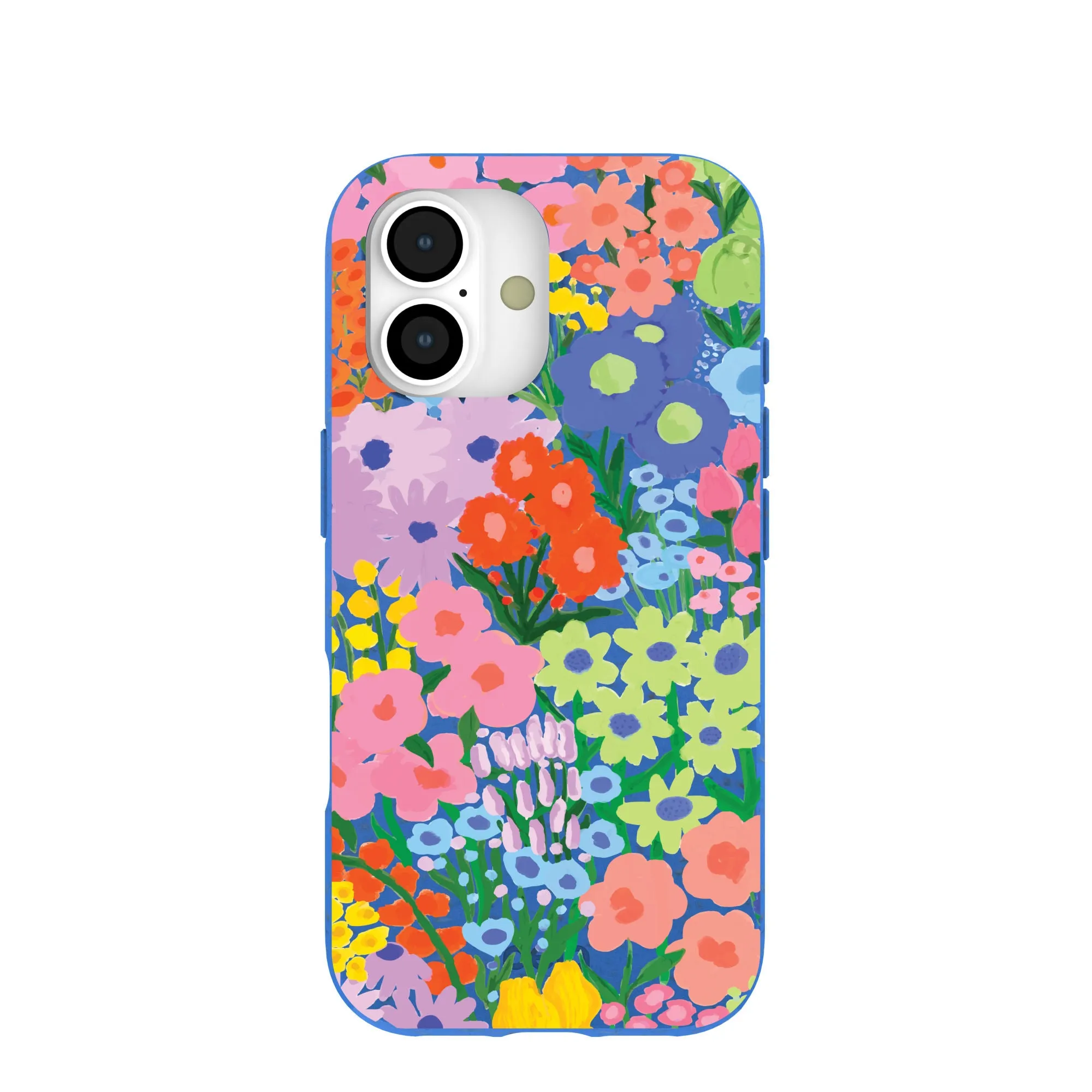 Anti scratch Scratch Block Electric Blue Painted Garden iPhone 17 Case