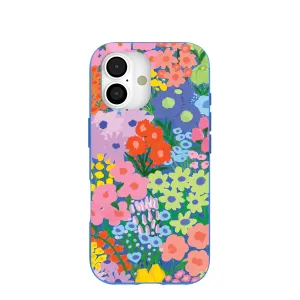 Anti scratch Scratch Block Electric Blue Painted Garden iPhone 17 Case