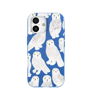 Electric Blue Snowy Owls iPhone 17 Case Shock Resistant Build Urban Design