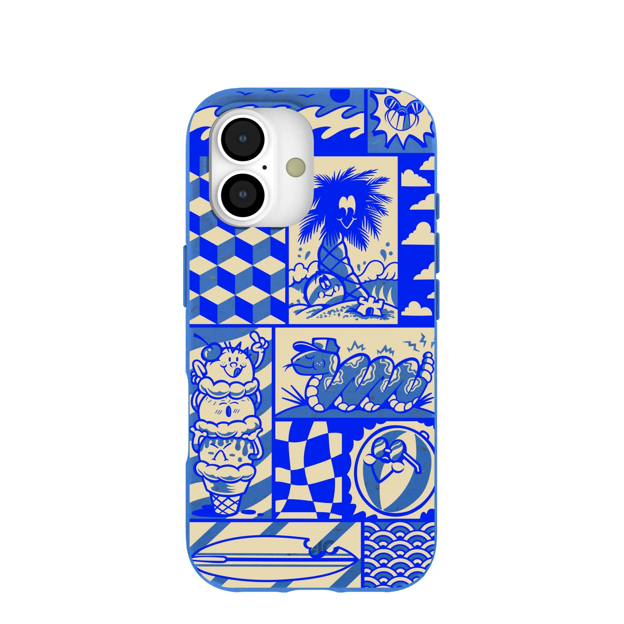 Durable Edge Texture Electric Blue Summer Blues iPhone 17 Case