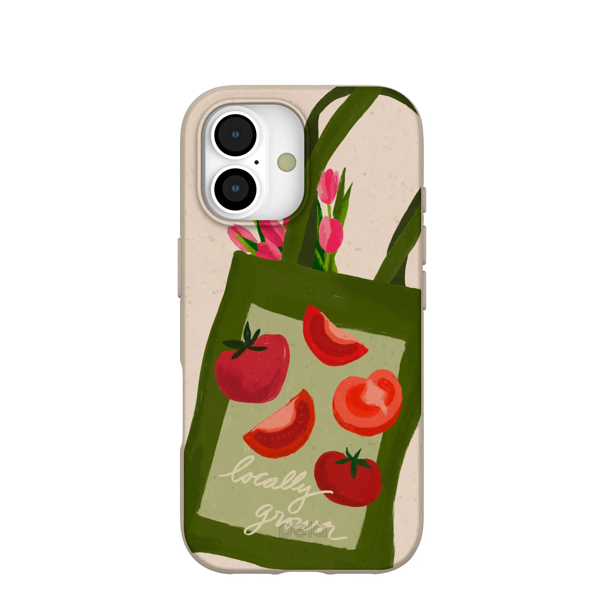 Ergonomic grip Seashell Market Tote iPhone 17 Case