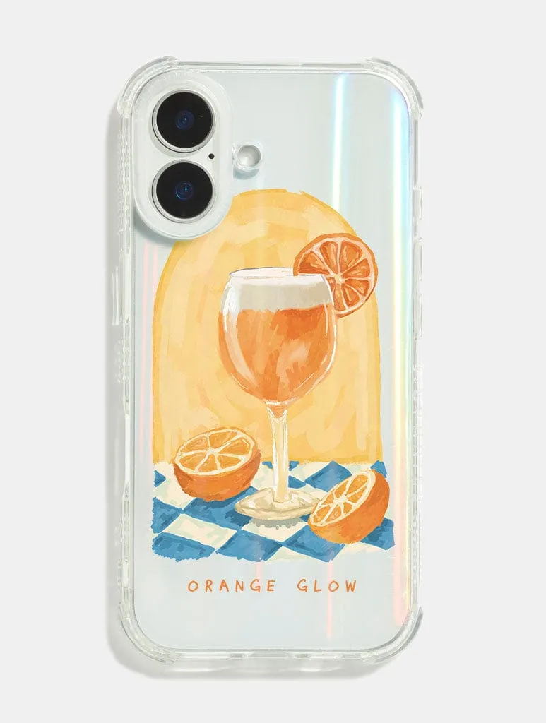 Orange Glow Shock iPhone Case Textured Comfort Everyday Use