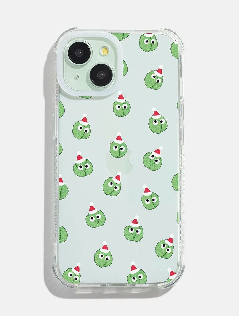 Rugged Frame Design Elegant Pattern Brussel Sprout Shock iPhone Case