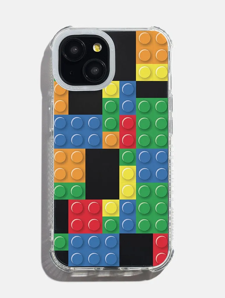 Artistic Print Protective Pattern Texture Colourful Bricks Shock iPhone Case
