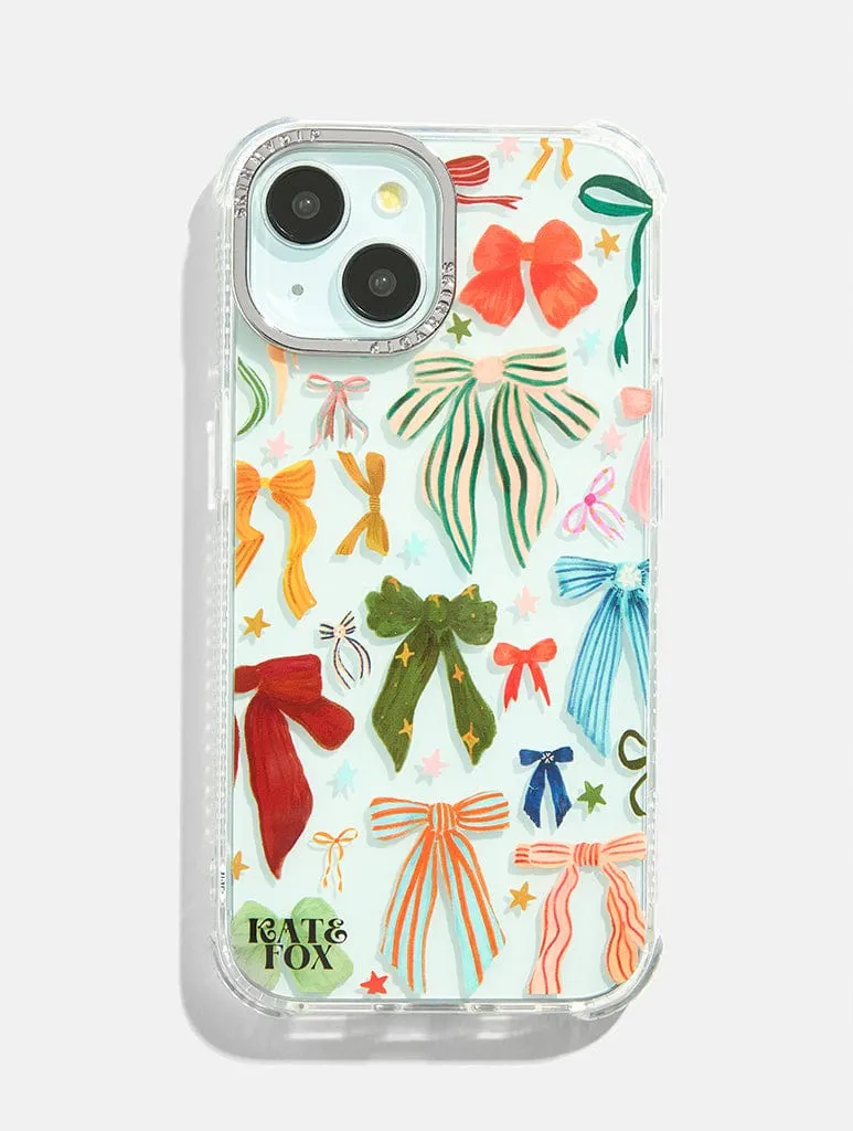 Kate Fox x Skinnydip Bows Holo Shock iPhone Case Protective Lining Heat resistant