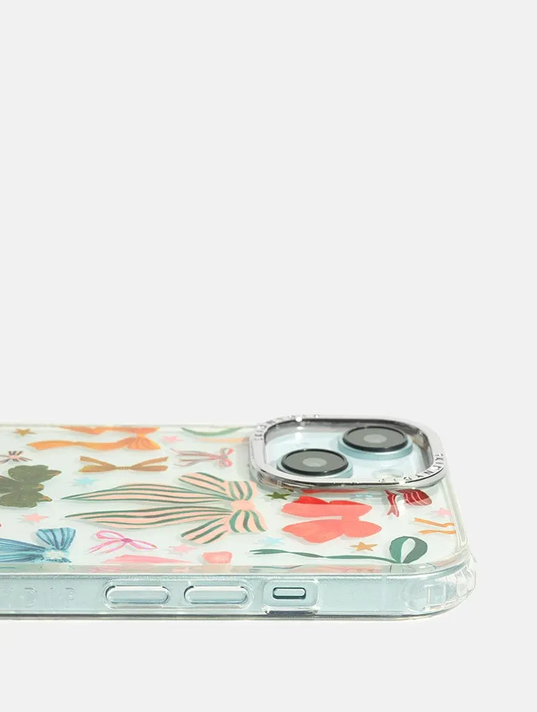 Protective Shell Design Protective Lining Kate Fox x Skinnydip Bows Holo Shock iPhone Case