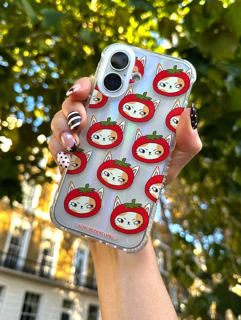 Lazy Cherry Cub x Skinnydip Tomato Kitty Shock iPhone Case Camera Protection Creative Style