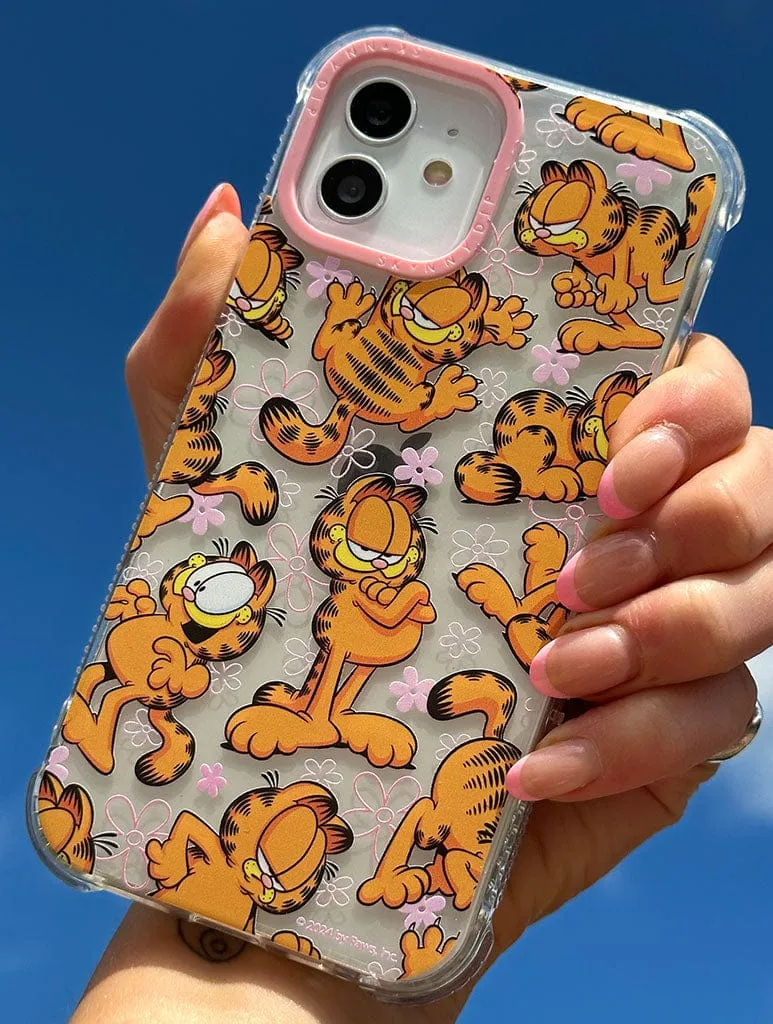 Compact Grip Glossy Pattern Garfield x Skinnydip Repeat Print Shock iPhone Case